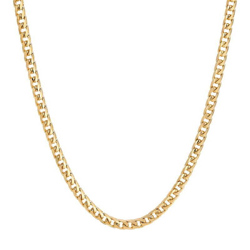 10K REAL Hollow Yellow Gold 1.50mm-6.00mm Diamond Cut FRANCO Chain