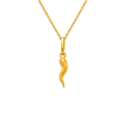 Italian craftsmanship 14K yellow gold horn charm pendant | Italian Fashions