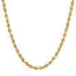 Versatile 14K yellow gold rope chain for men and women, ideal for both casual and formal occasions.