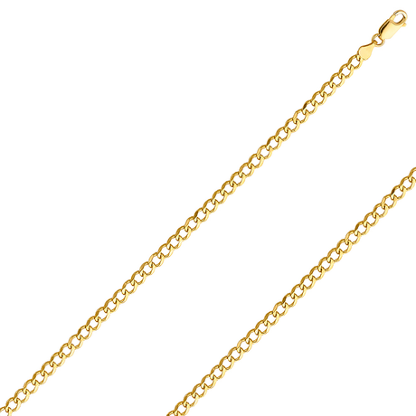 10K REAL Solid Yellow Gold 1.50mm-11.50mm Diamond Cut Curb CUBAN Chain