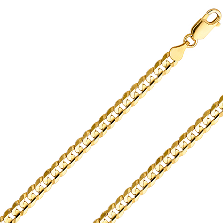 10K REAL Solid Yellow Gold 1.50mm-11.50mm Diamond Cut Curb CUBAN Chain