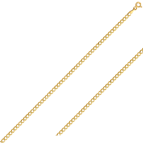 10K REAL Solid Yellow Gold 1.50mm-11.50mm Diamond Cut Curb CUBAN Chain