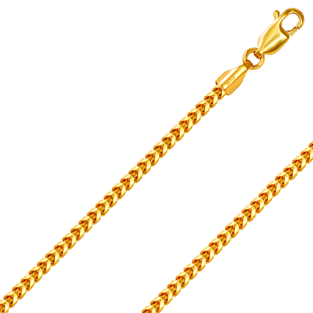 10K REAL Hollow Yellow Gold 1.50mm-6.00mm Diamond Cut FRANCO Chain