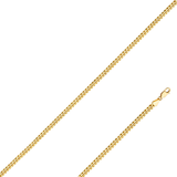 10K REAL Hollow Yellow Gold 3.00mm-11.00mm MIAMI CUBAN Chain